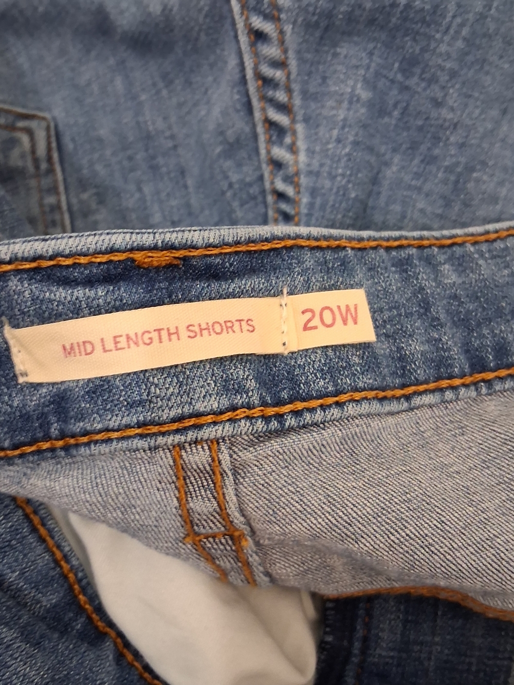 LEVIS Women's Distressed Denim Shorts - Blue Plus Size 20W - Picture 5 of 9
